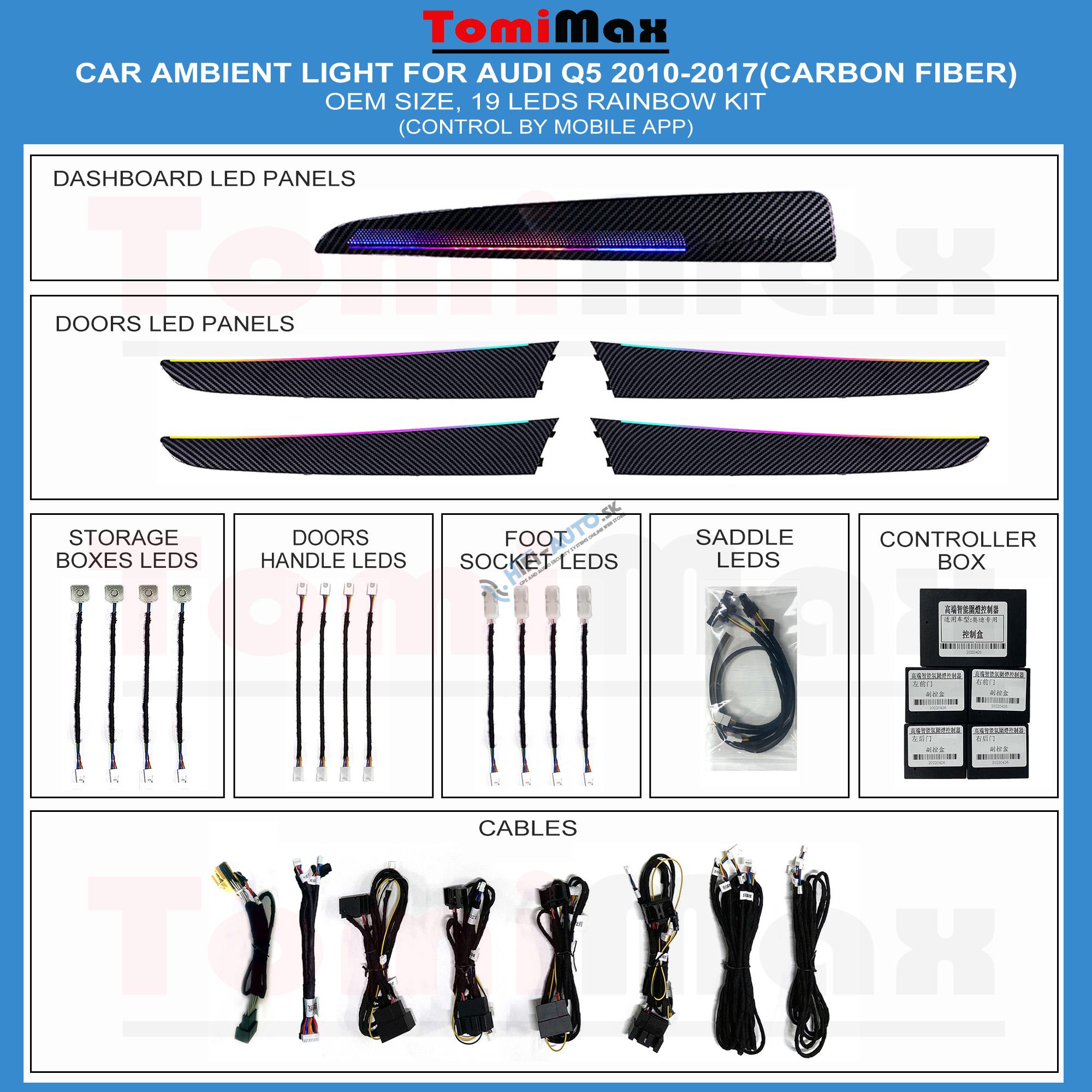 Ambientné osvetlenie Audi Q5 2010-2017