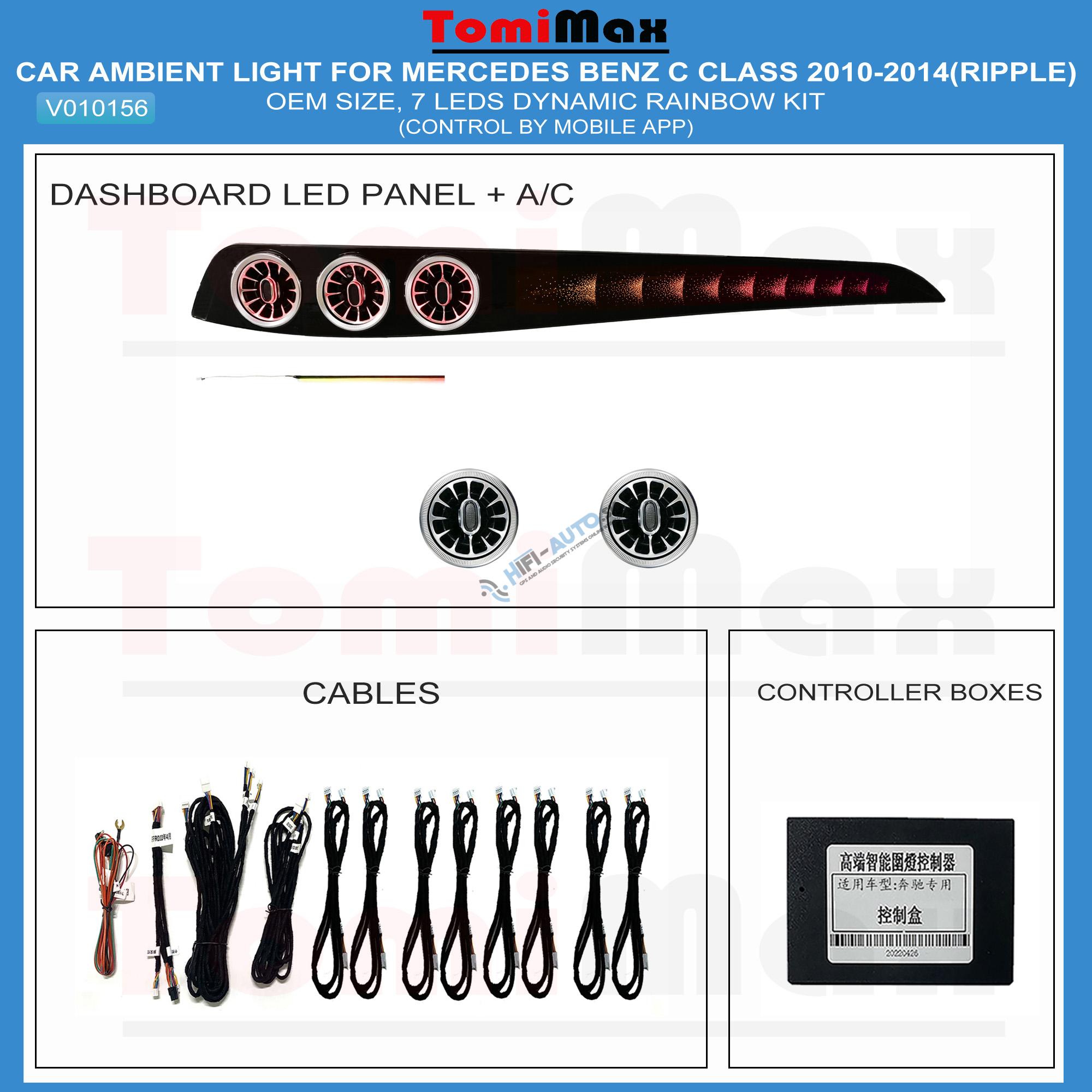Ambientné osvetlenie Mercedes Benz C-Class 2010-2014