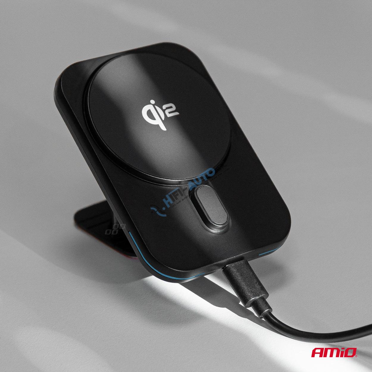 Držiak magnetický s rychlonabíjačkou do auta Qi2 15W 