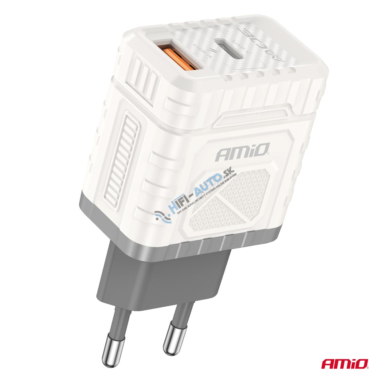 Sieťová nabíjačka Quick Charge GaN 30W USB-A + USB-C