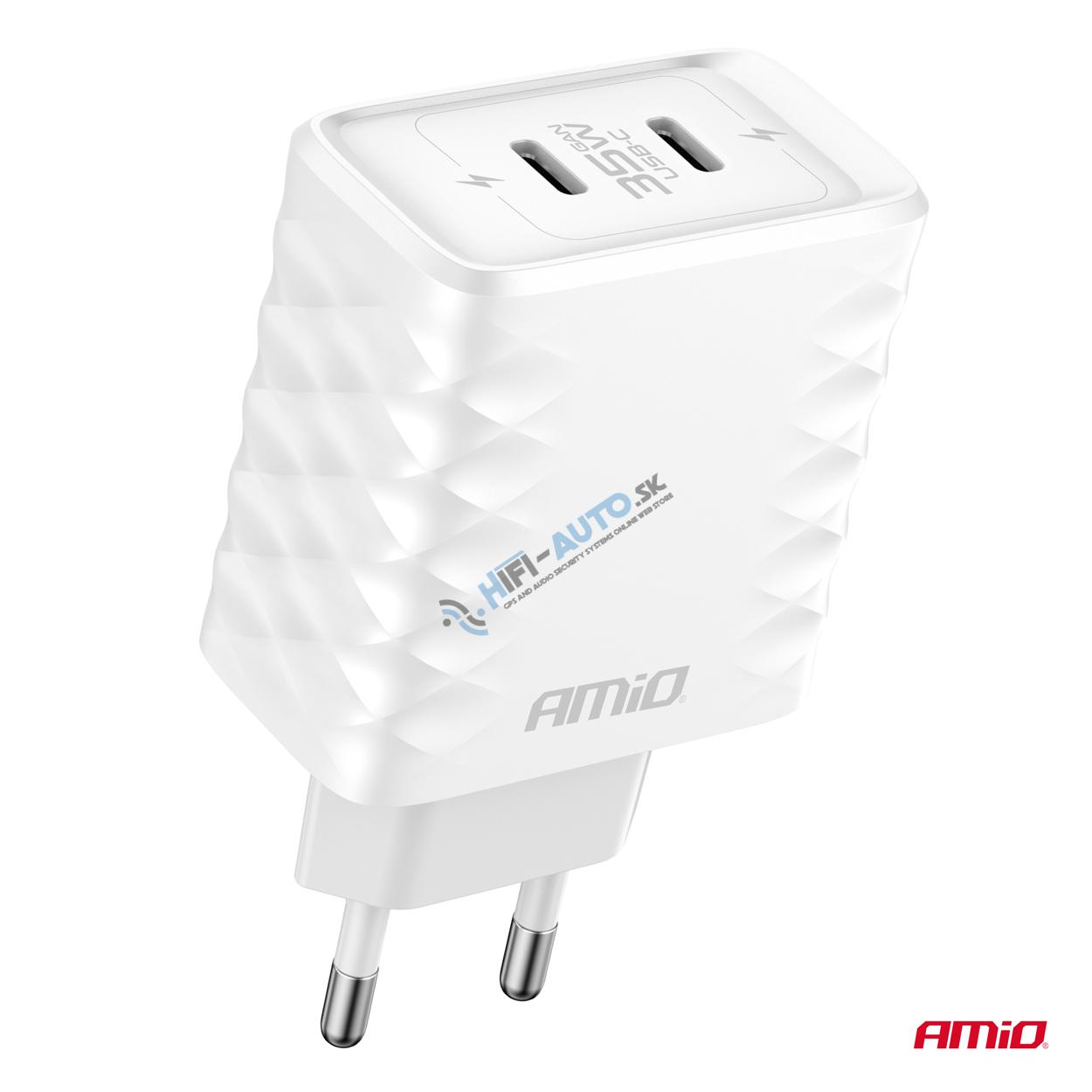 Sieťová nabíjačka Quick Charger 35W 2xUSB-C 