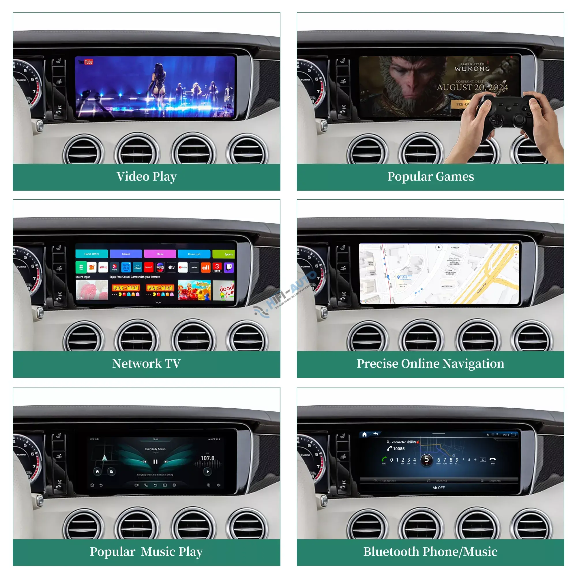 Android Auto + CarPlay + Android pre Mercedes S