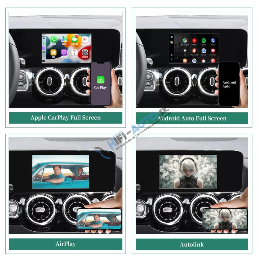 Android Auto + CarPlay + Android pre Mercedes A, B, CLA, GLA, GLB