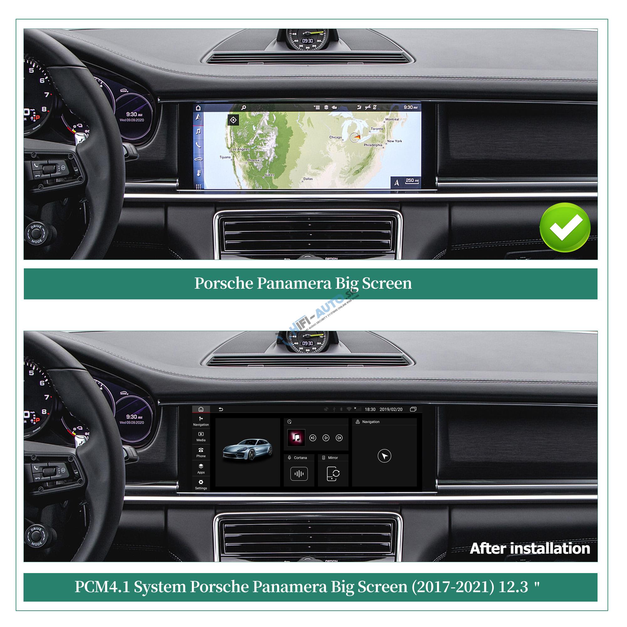 Android Auto + CarPlay + Android pre Porsche Panamera 12,3"