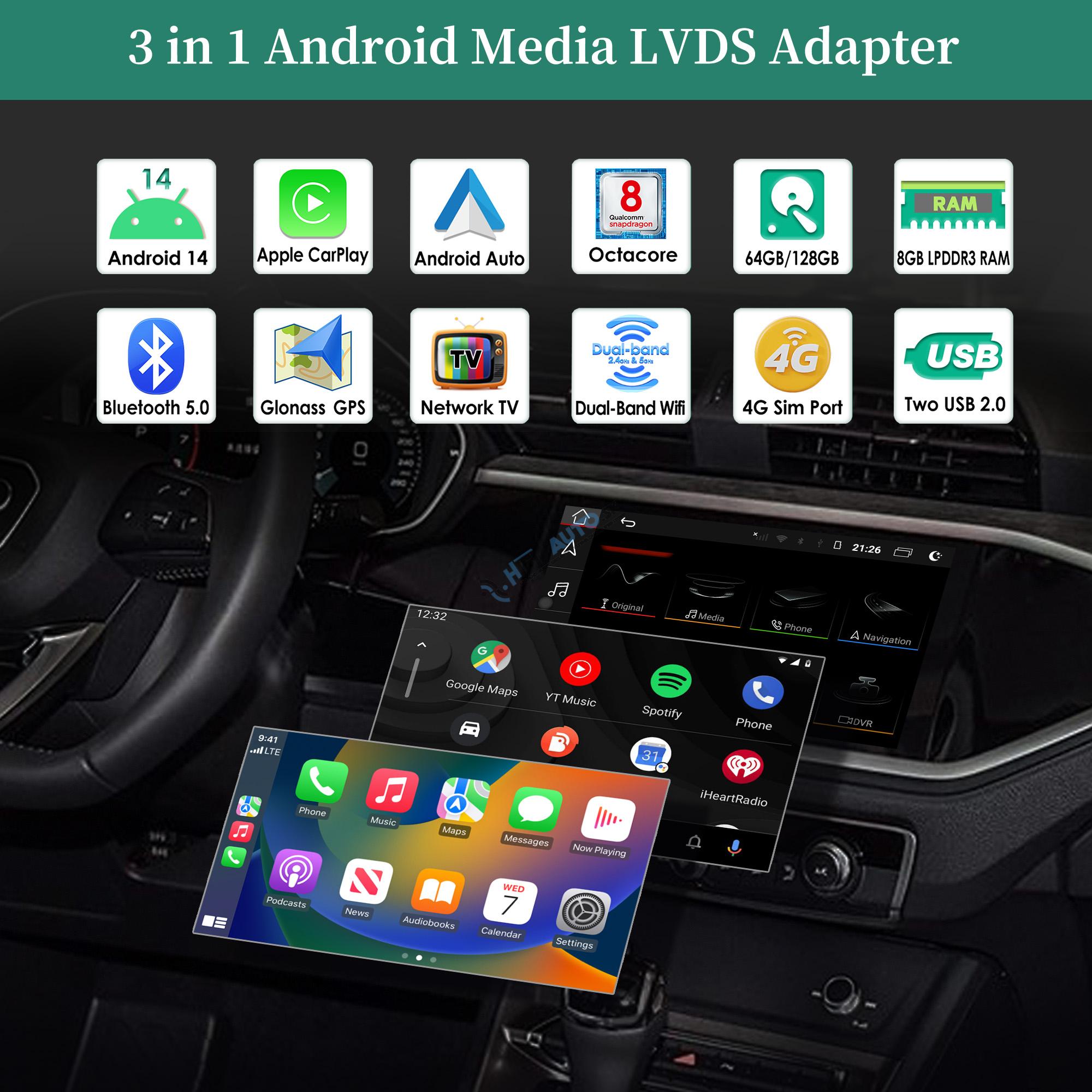 Android Auto + CarPlay + Android pre AUDI A4L, Q5,