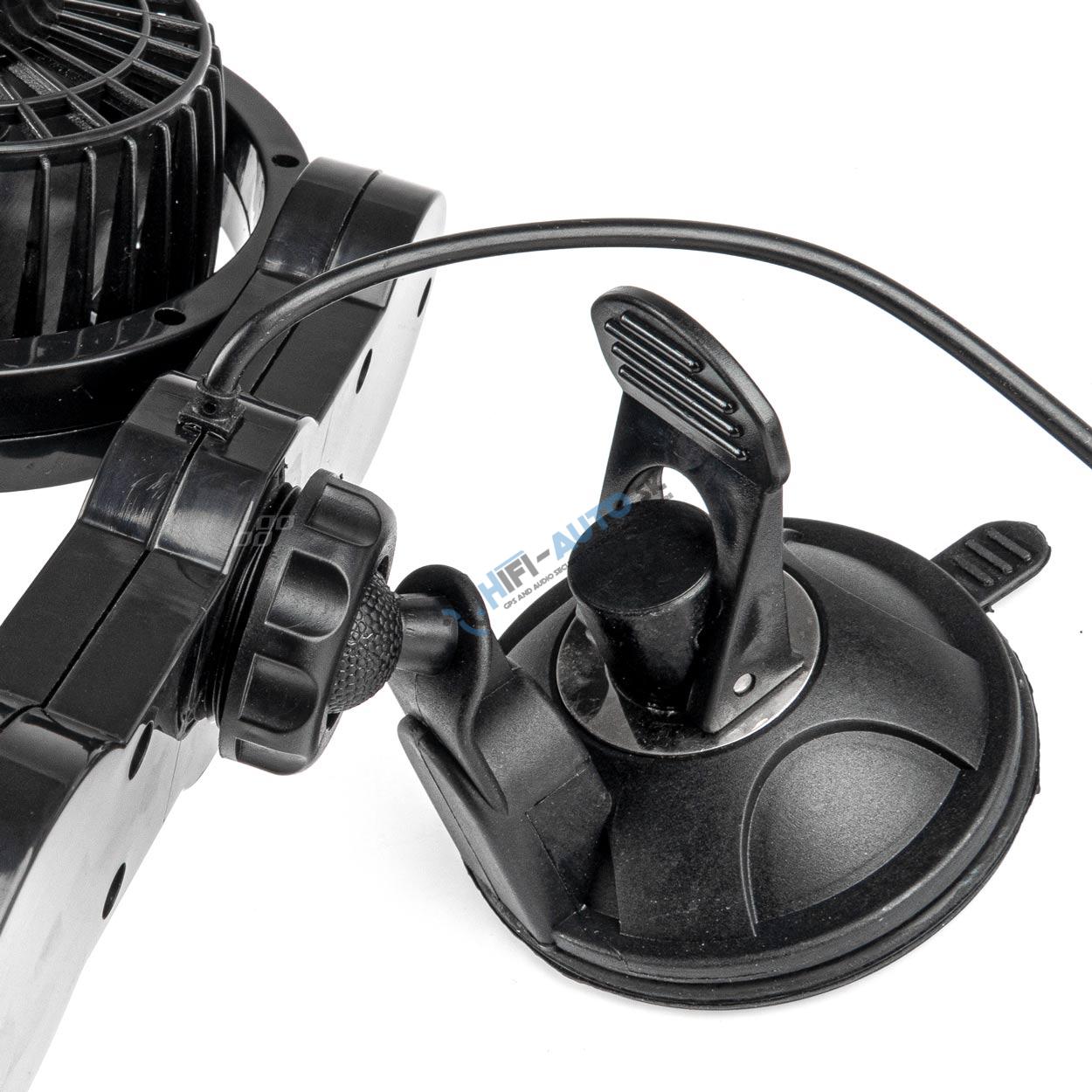 Ventilátor do auta s prísavkou 2x4" 12V