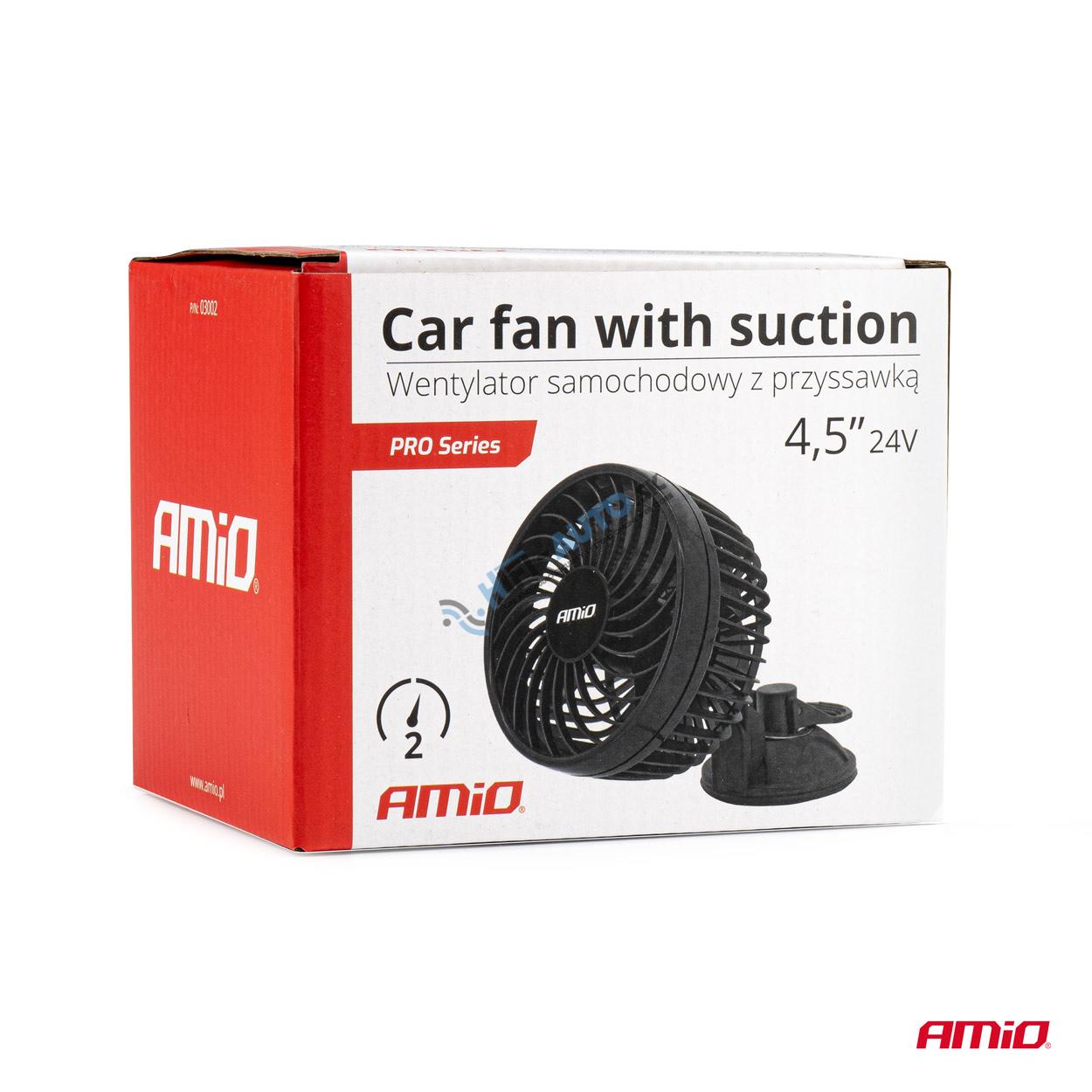 Ventilátor do auta s prísavkou 4,5" 24V