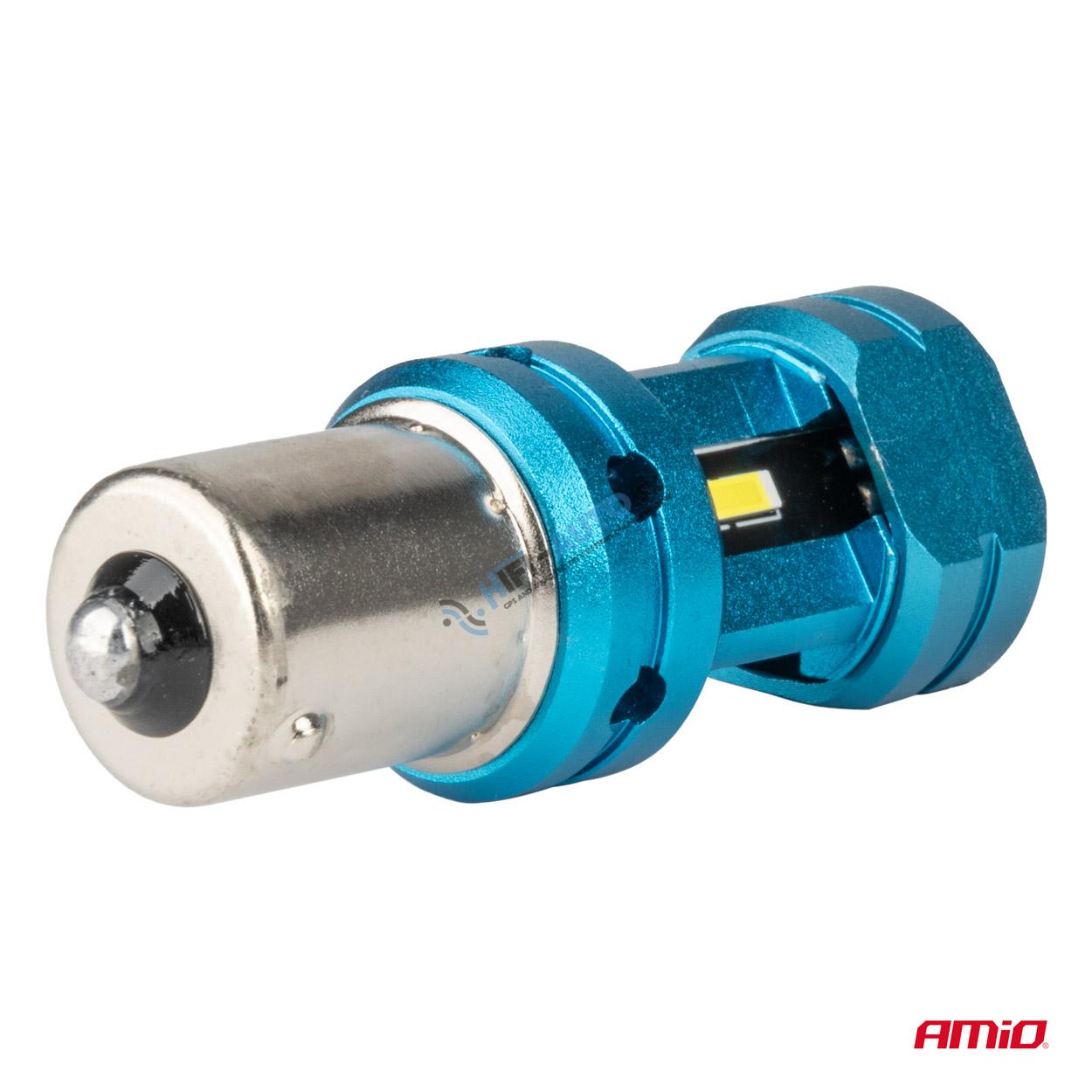 CANBUS LED žiarovka 1156 BA15S P21W R10W R5W 4SMD 1860 Biele 12V 24V