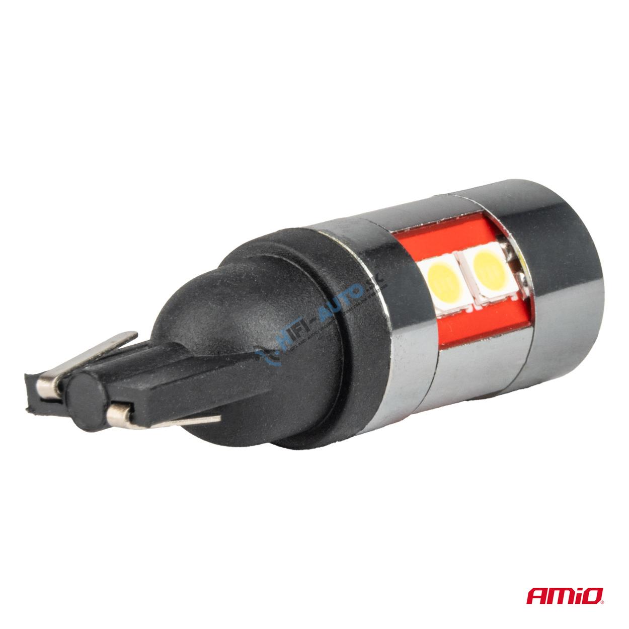 LED žiarovka CANBUS T10 W5W 9 SMD 3030 Biela 12V 24V 36V 48V