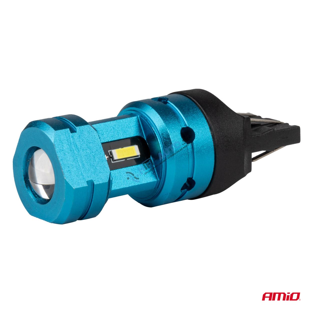 LED žiarovka CANBUS T20 7443 W21/5W 4SMD 1860 Biela 12V 24V