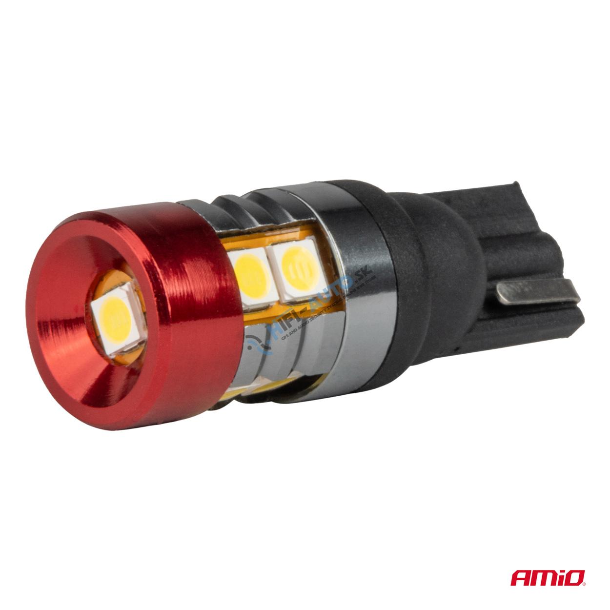 LED žiarovka CANBUS T10 W5W 9 SMD 3030 Bielé 12V 24V
