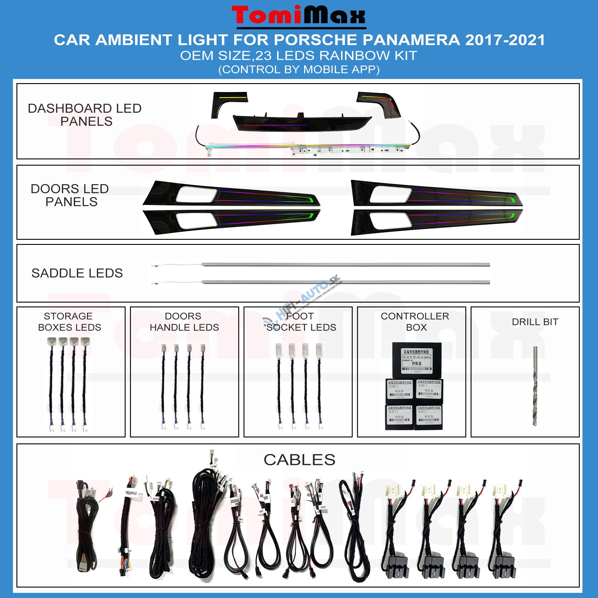 Ambientné osvetlenie Porsche Panamera 2017-2021