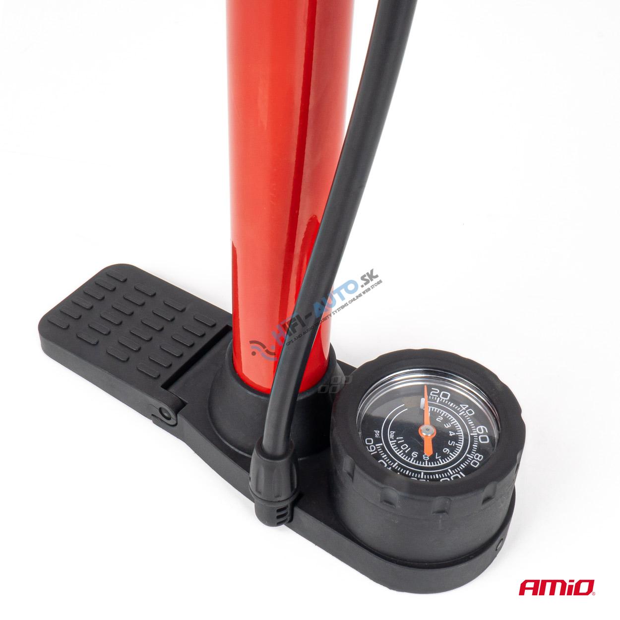 Ručná kovová pumpa s manometrom MINI PU08