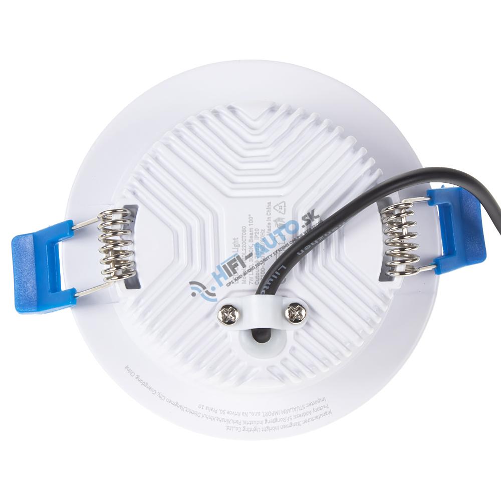 LED podhľadové svetlo 7W, ø90mm, 3000K