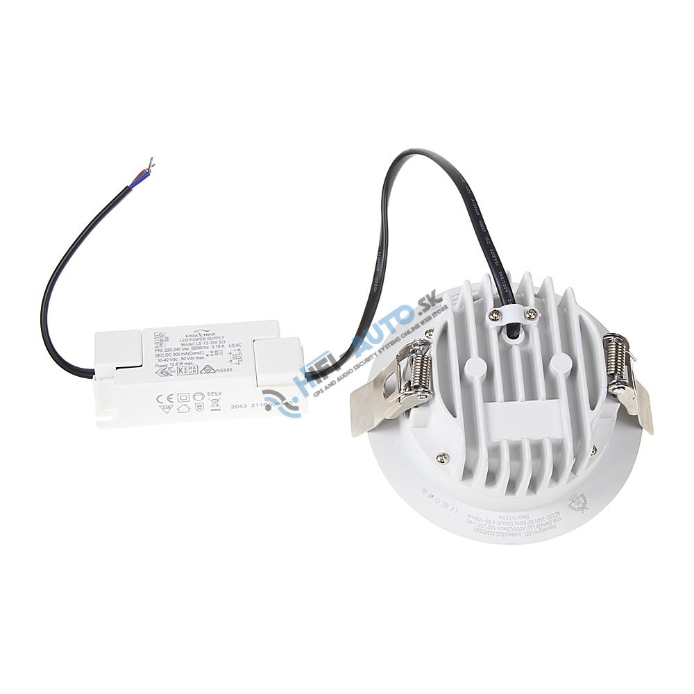 LED podhľadové svetlo 10W, ø115mm, 4000K