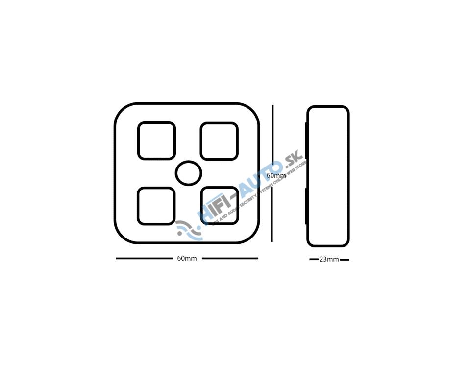 Multiprepínač 12/24V, 4-kanálový, 16A