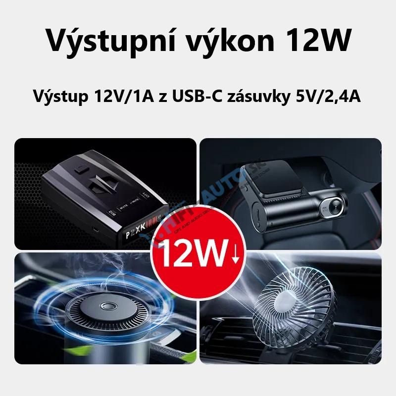 Redukcia s meničom napätia USB-C/CL zásuvka - 5V/12V, 1A