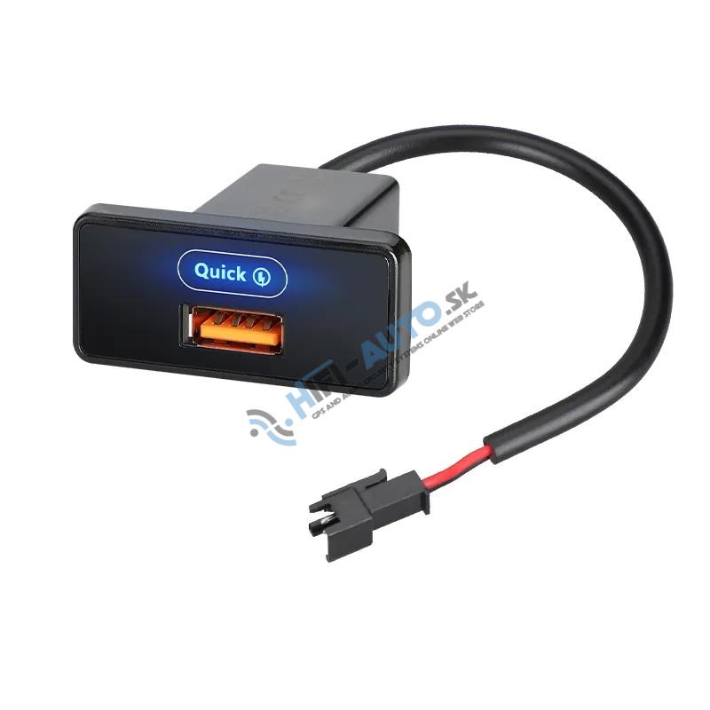 USB nabíjačka QC3.0 do panelu. 12/24V