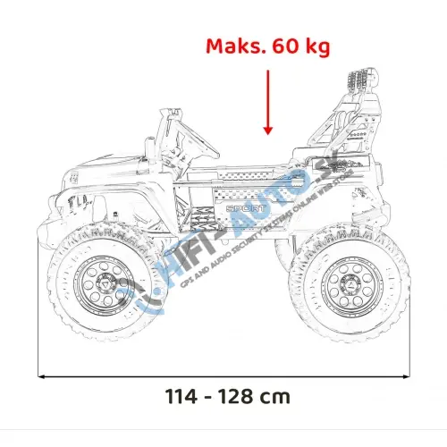 Extrémne športové vozidlo 4x4, biele