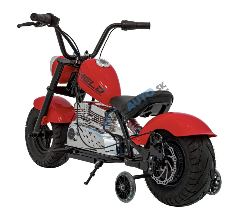 Elektrická motorka Chopper Warrior červená