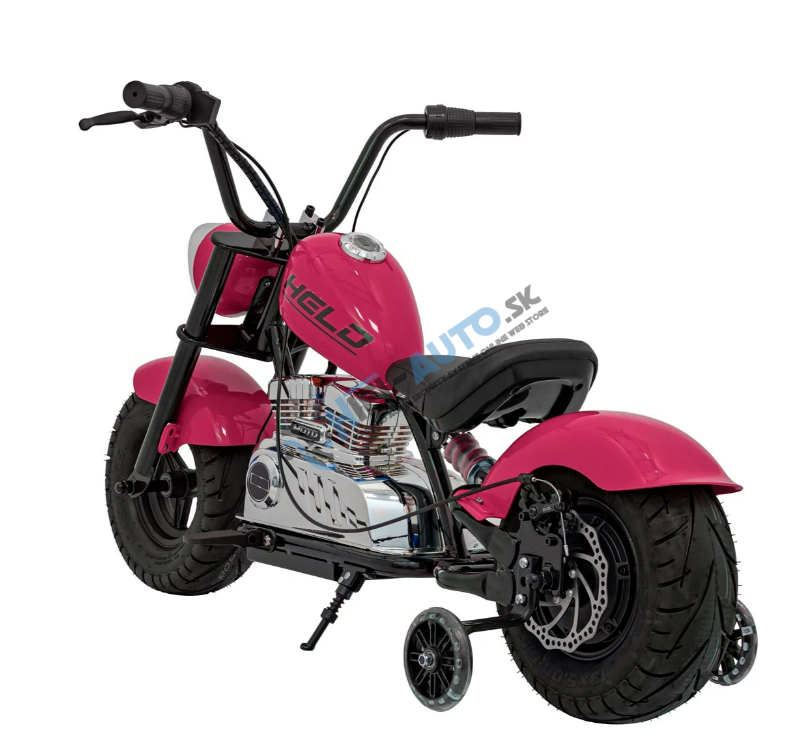 Elektrická motorka Chopper Warrior – ružová