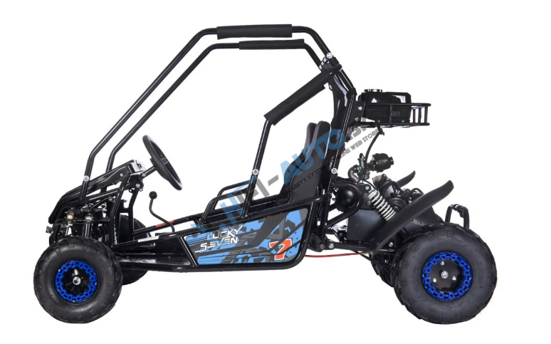 Detská bugina benzínová LUCKY SEVEN LIFT 125 cm3 – modrá