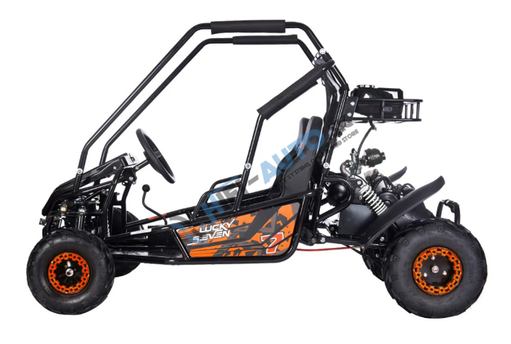 Detská bugina benzínová LUCKY SEVEN LIFT 125 cm3 – oranžová