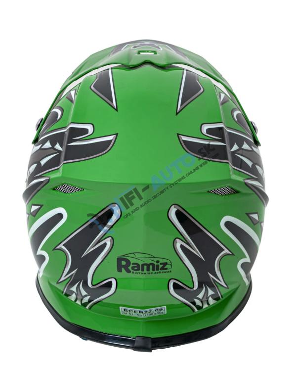 Detská prilba na motorku S – zelená