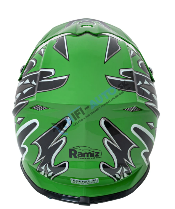 Detská prilba na motorku L – zelená