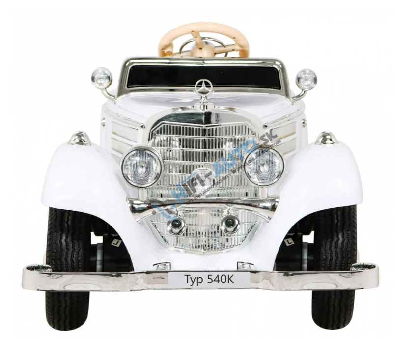 Elektrické autíčko Mercedes Benz 540A Retro - nelakované - biele