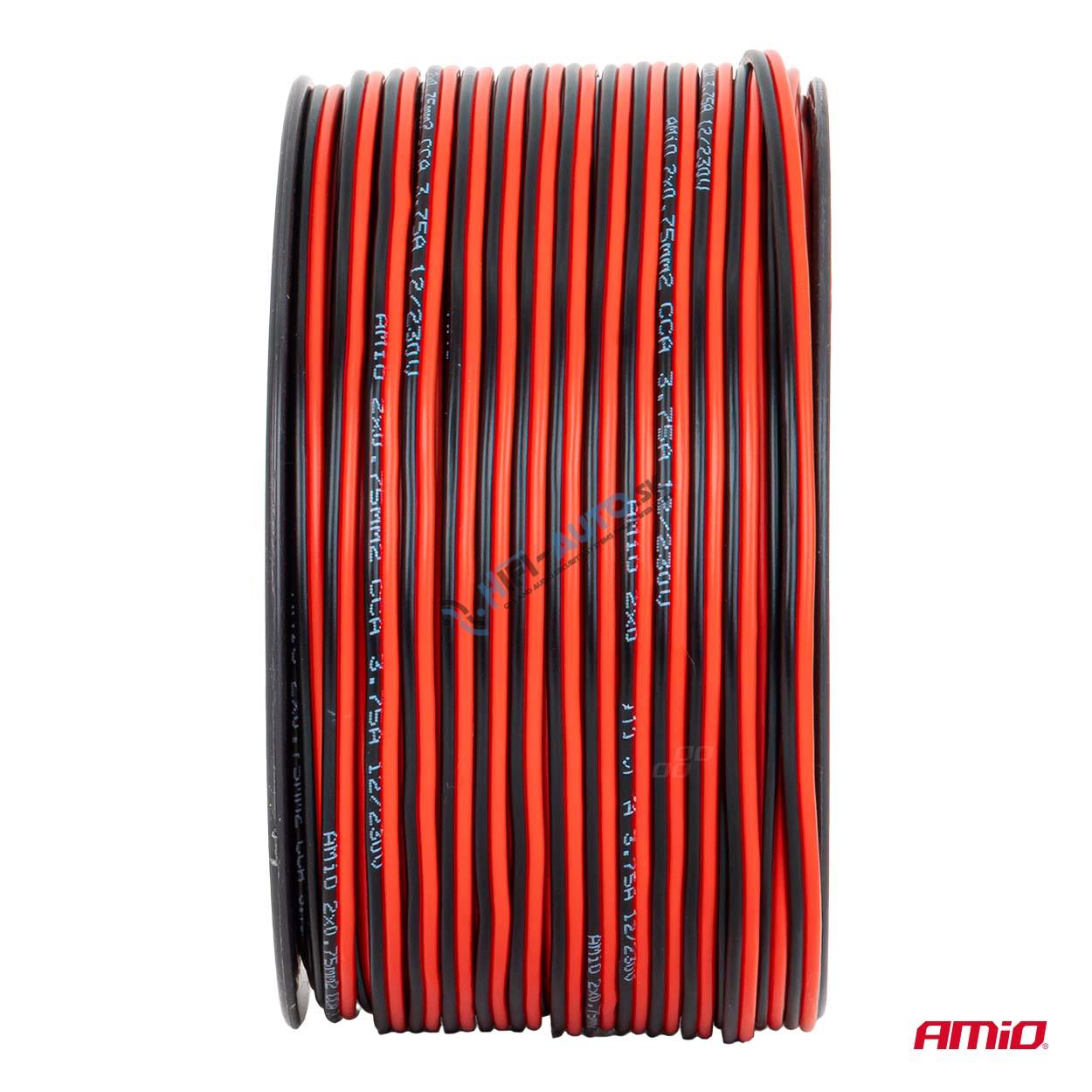 Dvojvodičový vodič reproduktora CCA 2x0.75mm2 100m 3.75A