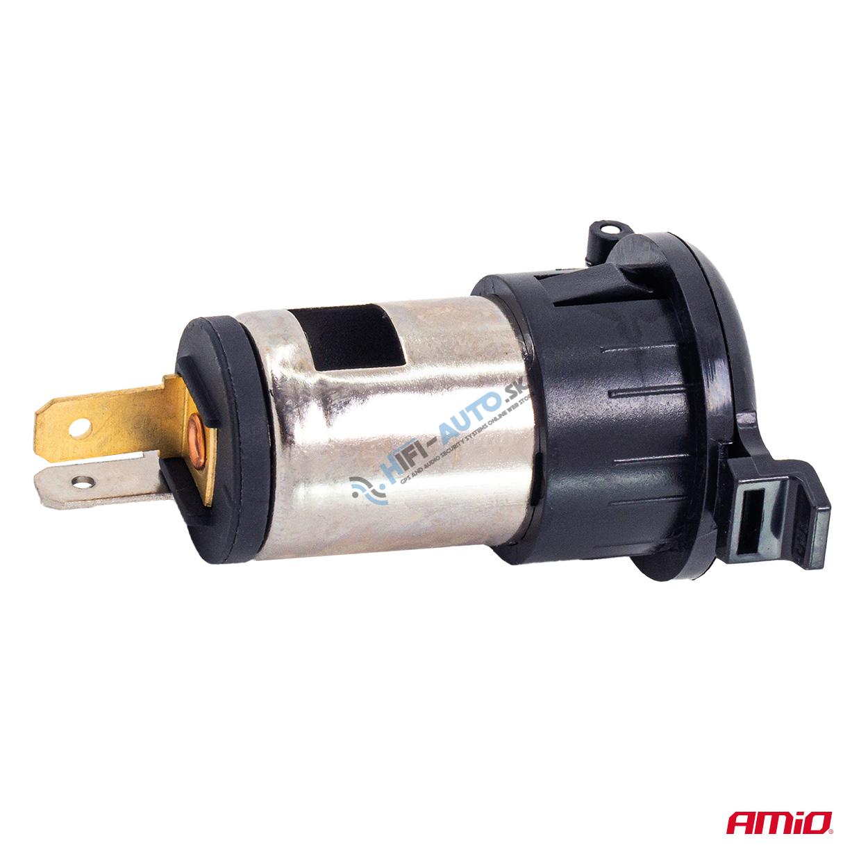 Prídavná elektrická zásuvka s klapkou 250 W 12 V 24 V