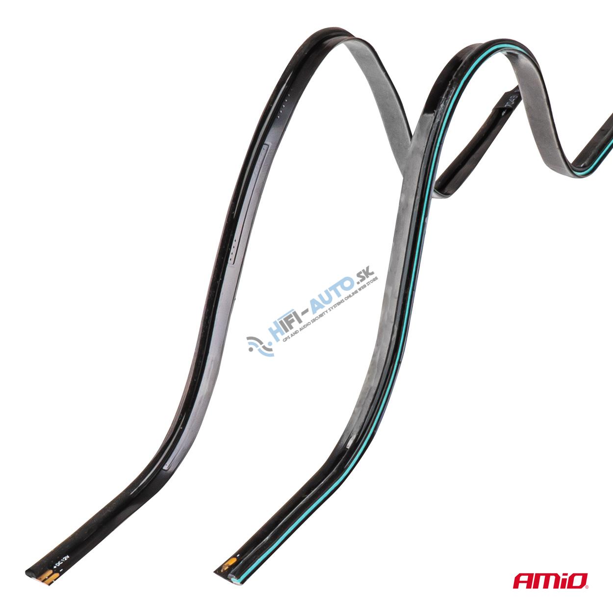 Modré LED bočné pásy do auta 2x30cm 12V