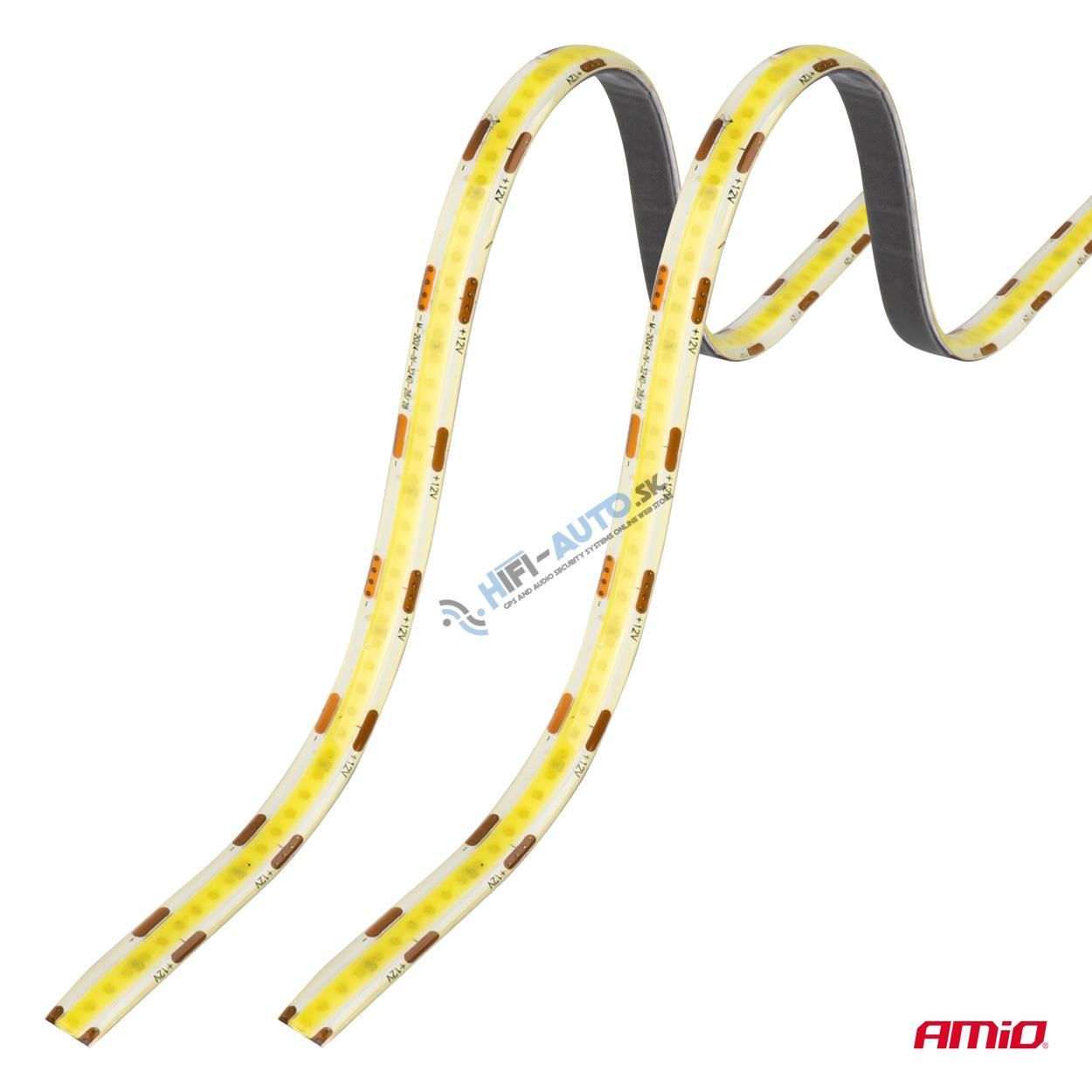 COB LED pásiky do auta biele 2x30cm 12V