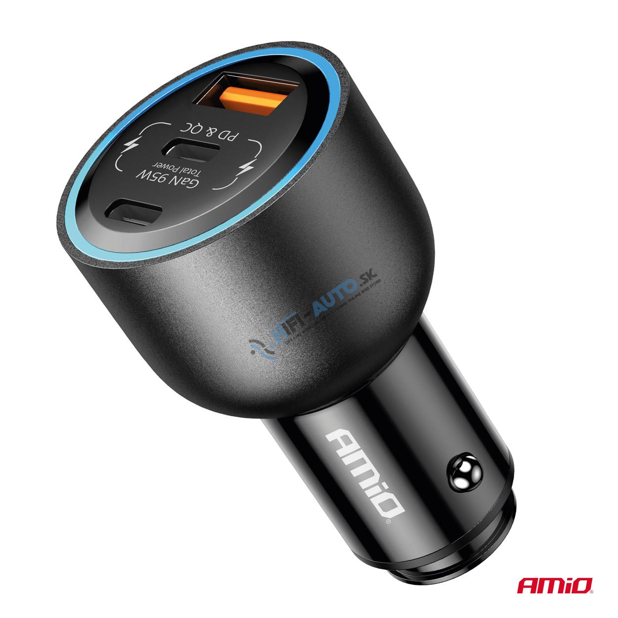 Nabíjačka do auta 2x USB C port + USB A