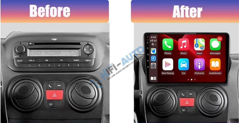 ANDROID 14 Fiat Fiorino,Qubo,Citroen Nemo,Peugeot Bipper autorádio