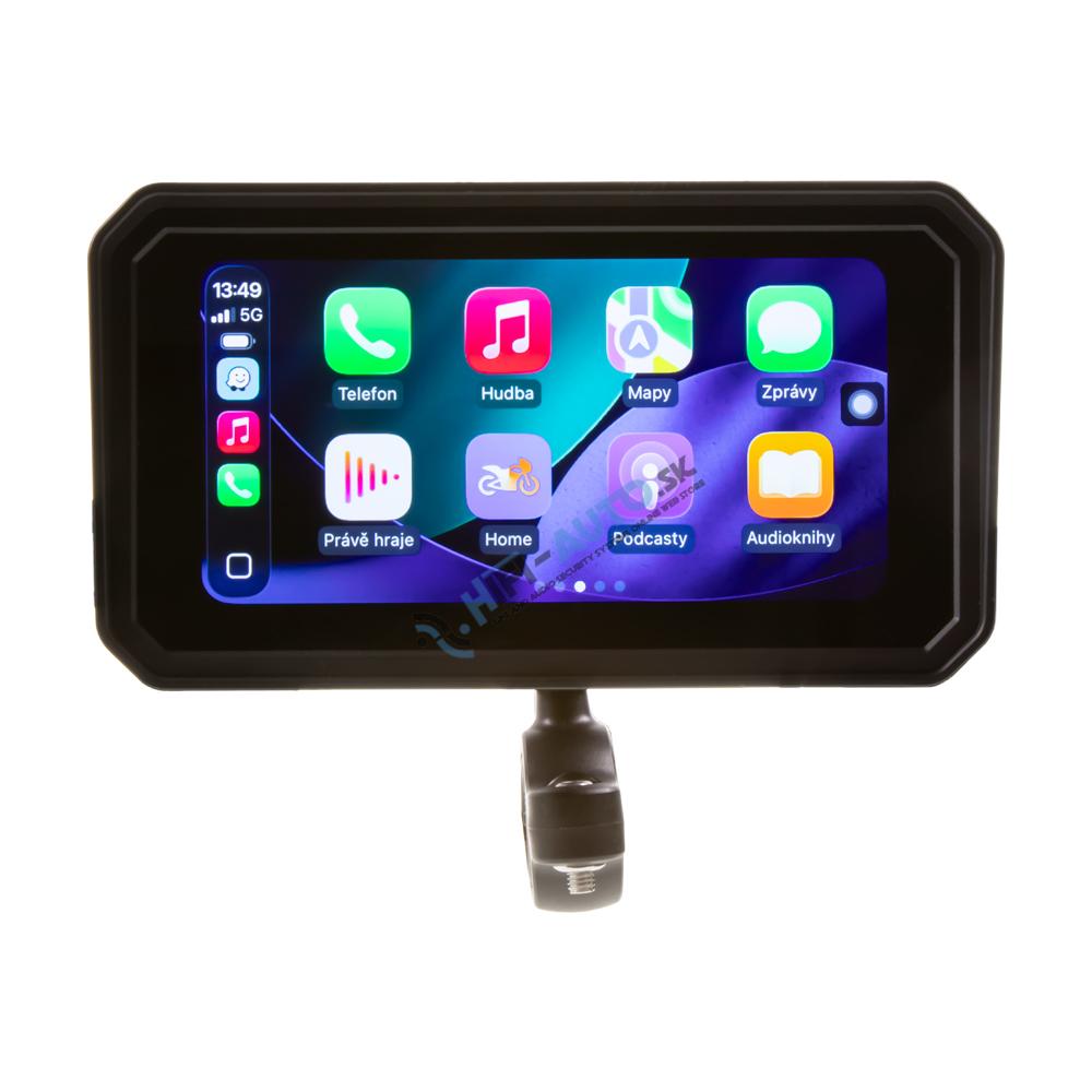 Monitor 6" na motocykel s Apple CarPlay, Android auto, Bluetooth, GPS