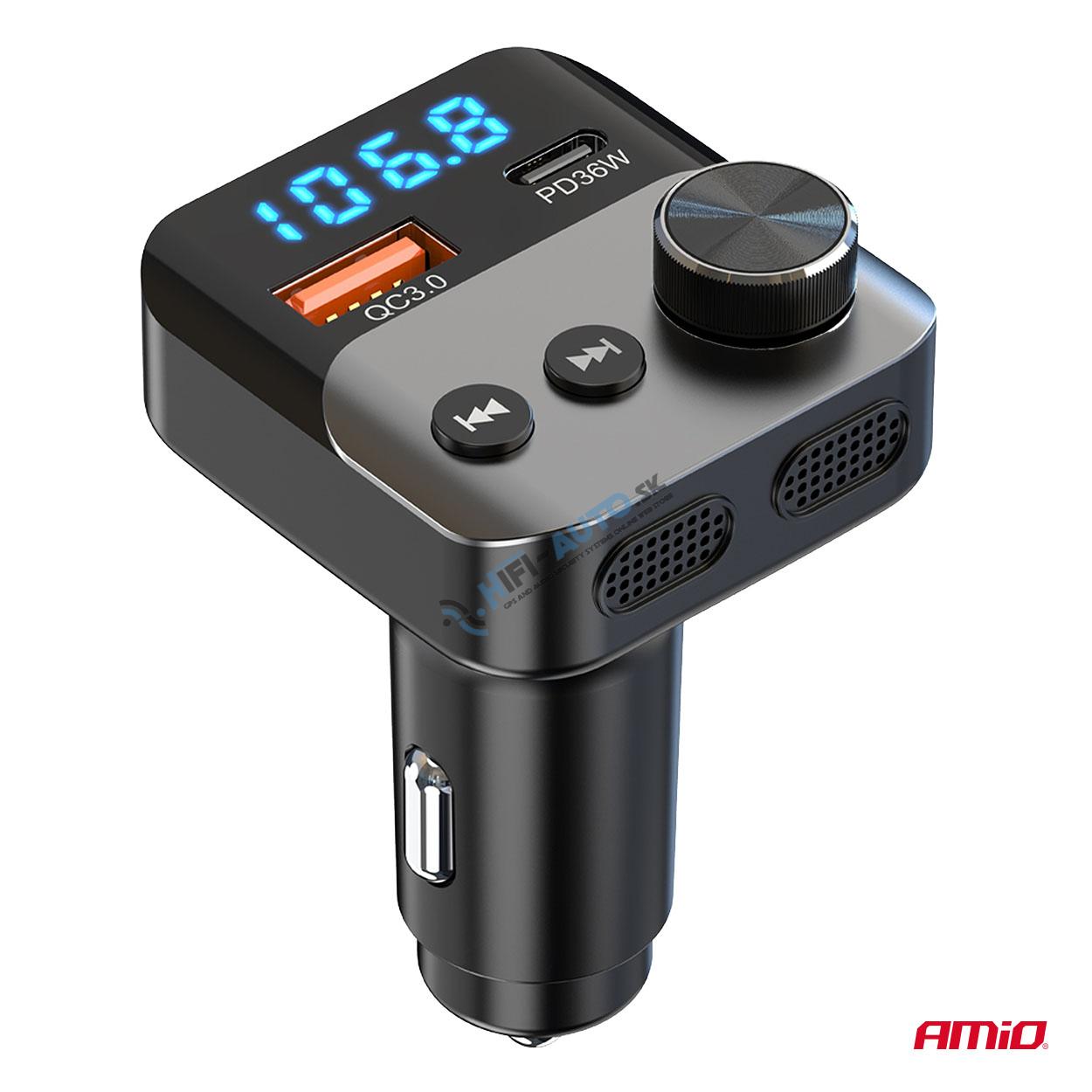 FM transmitter 1×USB-A 1×USB-C 12/24V