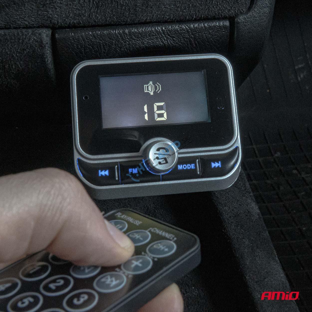 FM transmitter 2×USB-A 12/24V