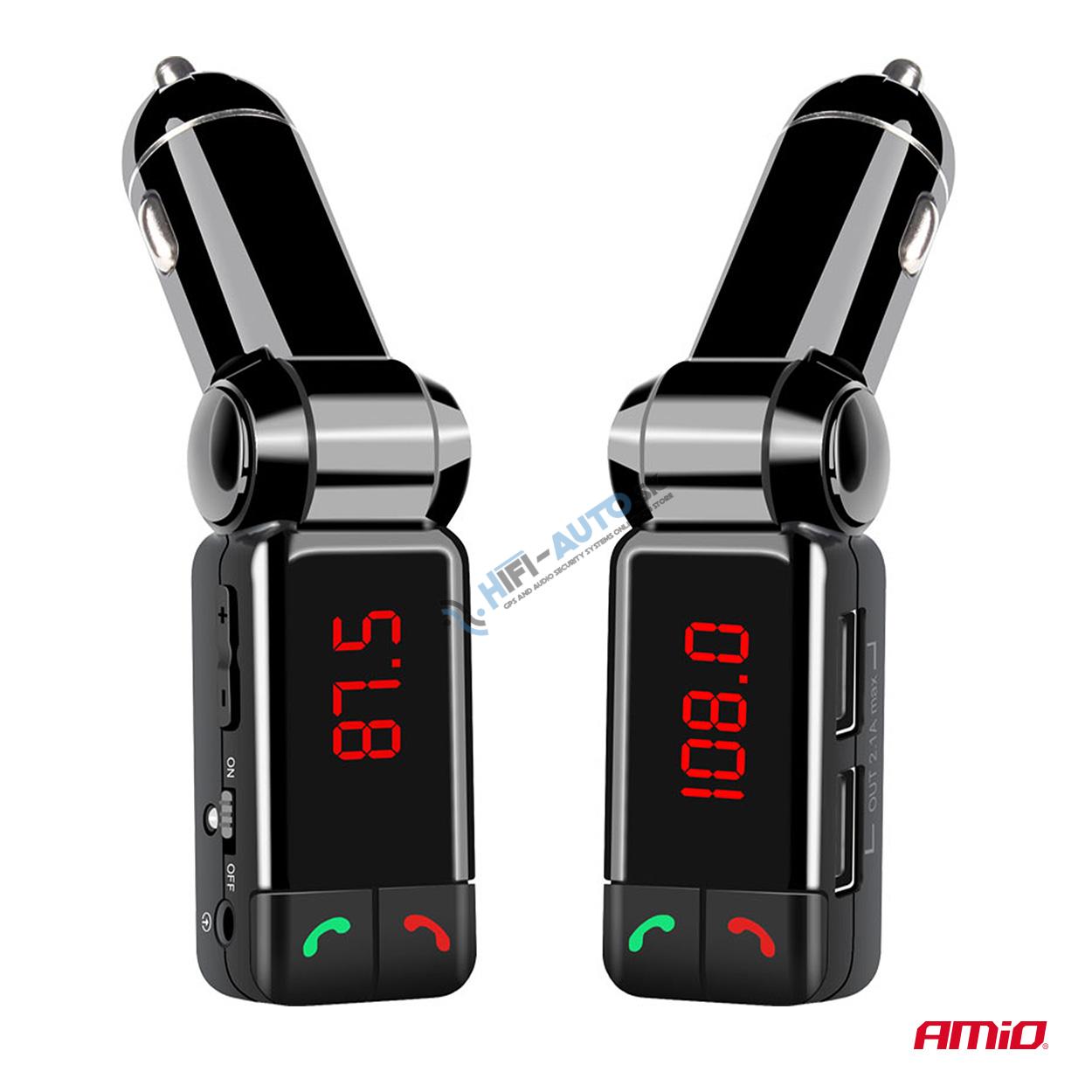 FM transmitter 2×USB-A 12V 24V
