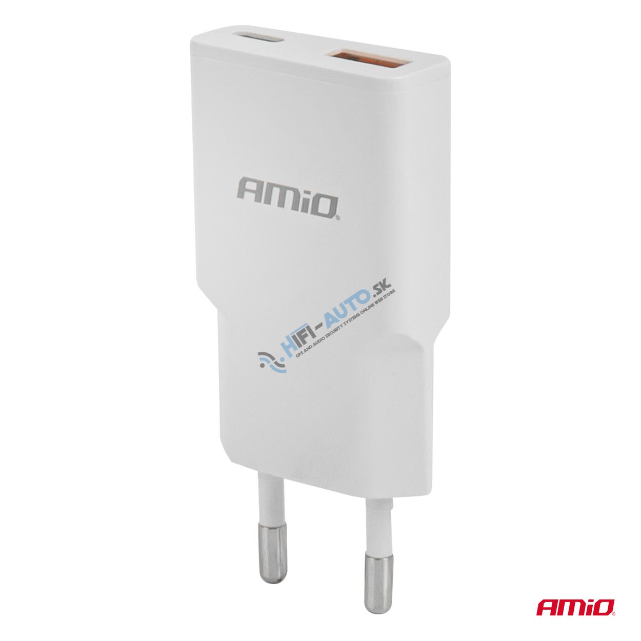 Sieťová nabíjačka 230V 20W GaN USB-C USB-A