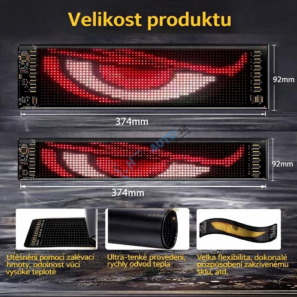 2x LED maticový panel "Diabolské oči", 9,2 x 37,4 cm