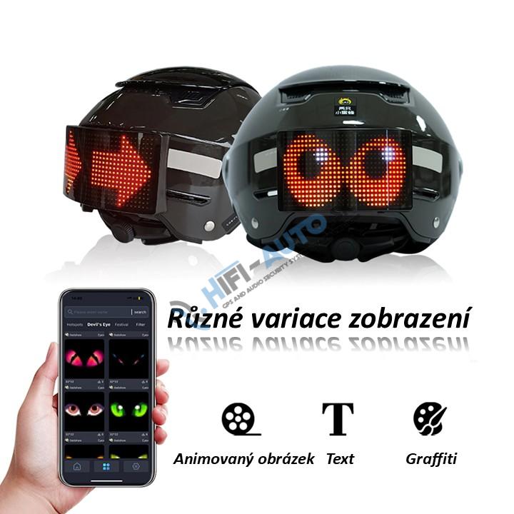 LED projektor "Devil Eyes" na helmu