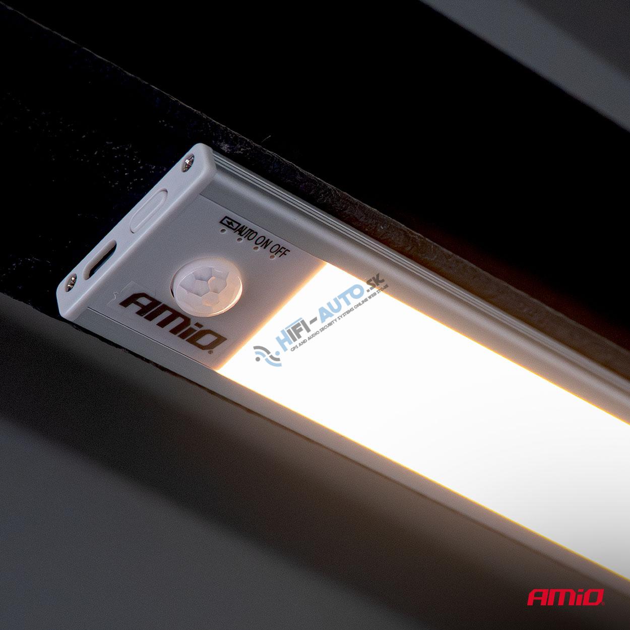 Bezdrôtová LED lampa s pohybovým senzorom 2W 1500mAh USB-C 40cm (BATT)