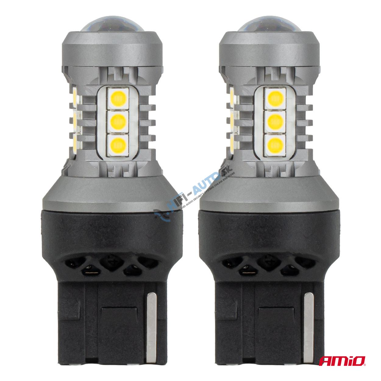 LED žiarovky STANDARD 7440 W21W 3030 15SMD White 12/24V