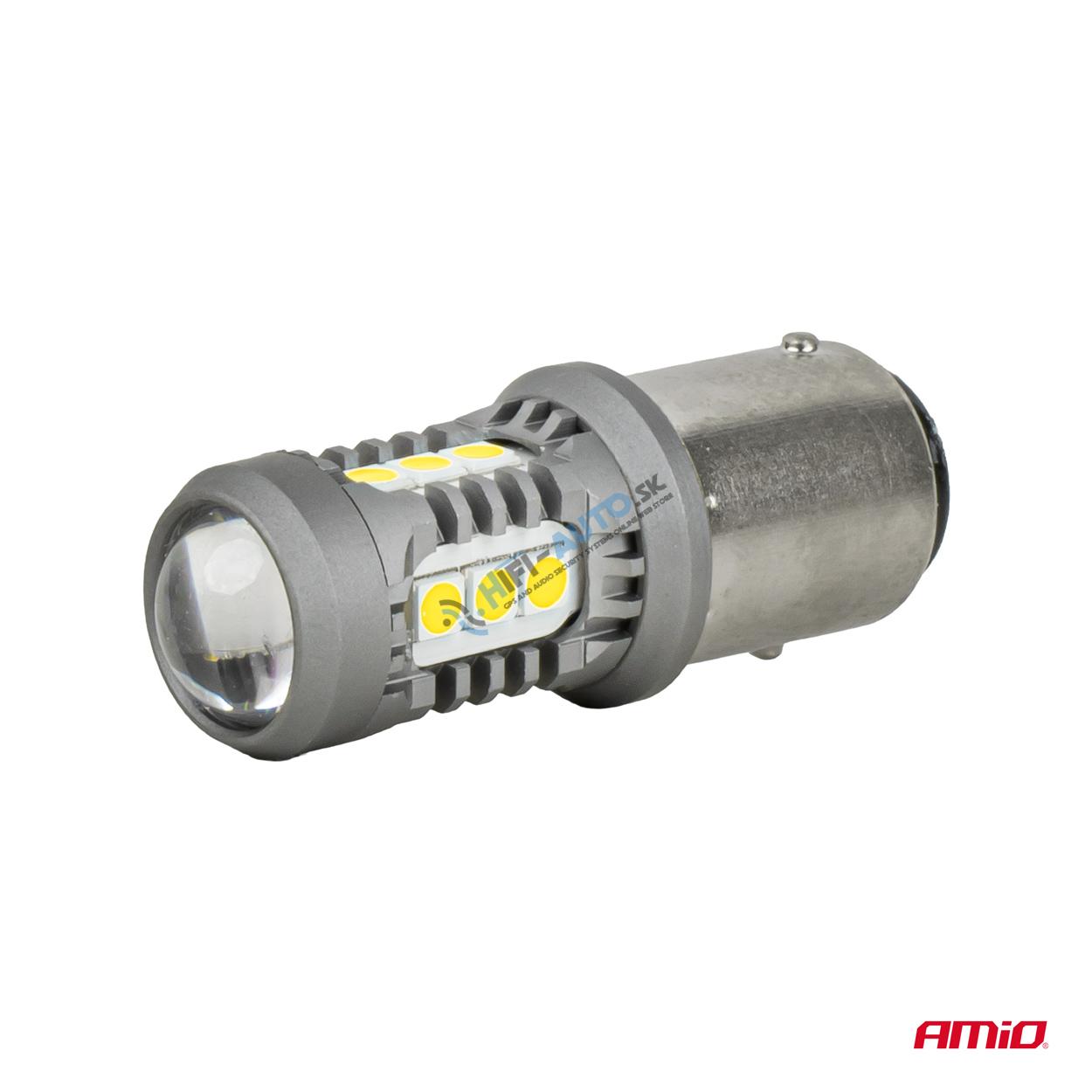 LED žiarovky STANDARD BAU15S PY21W 3030 15SMD White 12/24V