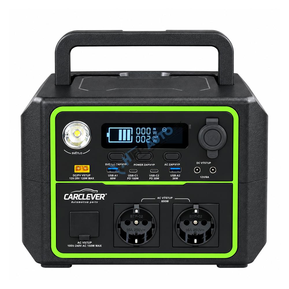 Nabíjacia stanica CARCLEVER - powerbanka, 336 Wh, AC-600W