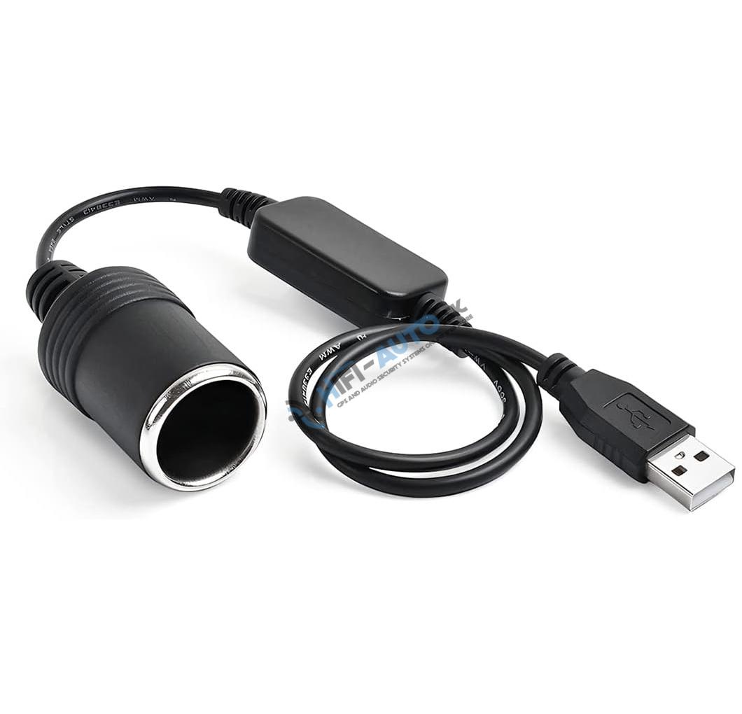 Redukcia s meničom napätia USB/CL zásuvka - 5V/12V, 1A