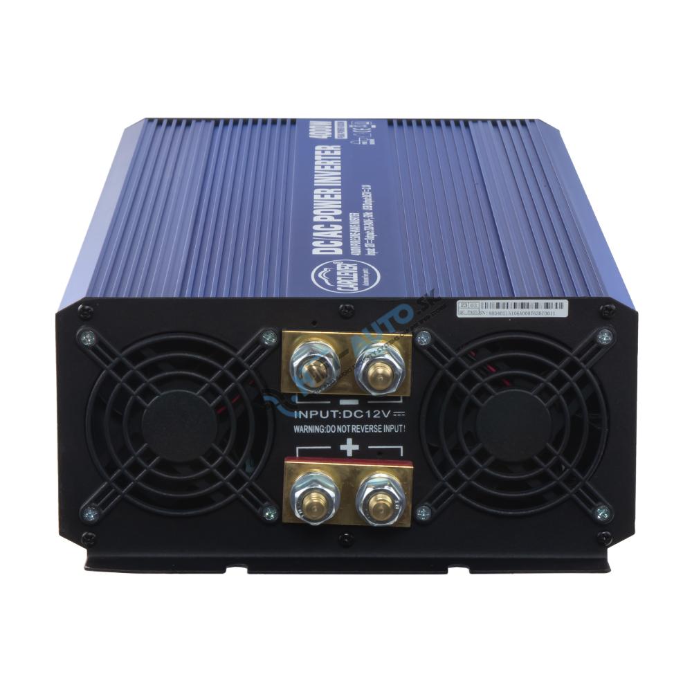 Sínusový menič napätia z 12/230V + USB, 4000W