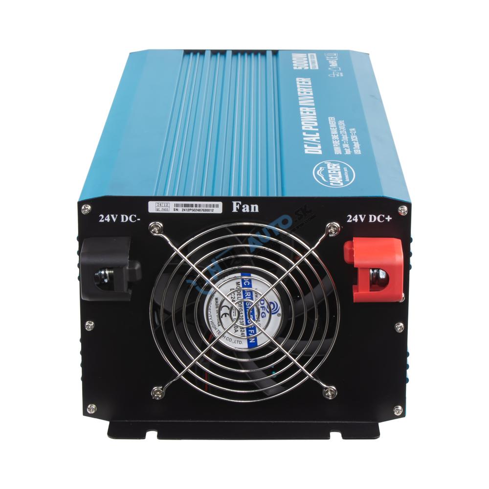 Sínusový menič napätia z 24/230V + USB, 5000W